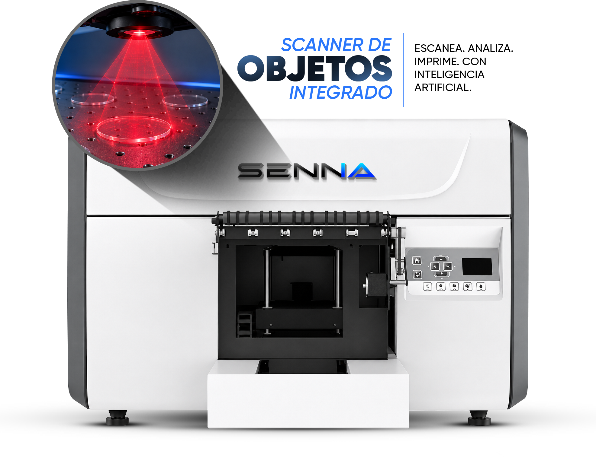 Impresora UV A3 i3200HD + Scanner IA - Senna