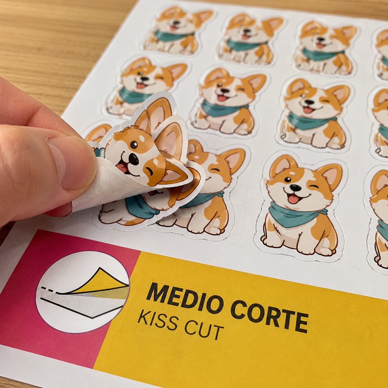 Medios corte para stickers